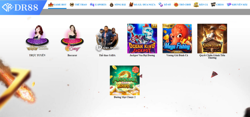 Khám Phá Những Game Hot Tại Nhà Cái DR88: Trải Nghiệm Cá Cược Đỉnh Cao
